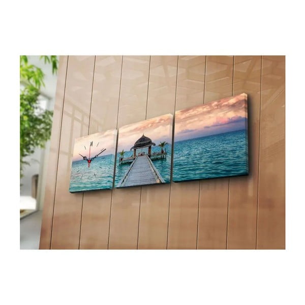 Attēls-pulkstenis On the pier, 90 x 28 cm-image-2