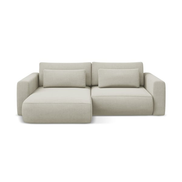 Bēšs salokāms/ar uzglabāšanas vietu stūra dīvāns (ar kreiso stūri/ar zvilni) Kapua – Makamii