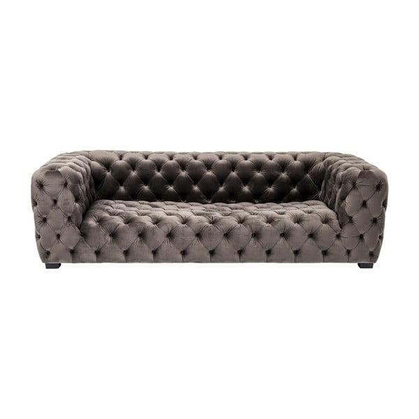 Tumši pelēks dīvāns no ādas imitācijas 238 cm Metropol – Kare Design