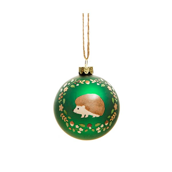 Stikla Ziemassvētku eglītes rotājums Woodland Hedgehog – Sass & Belle