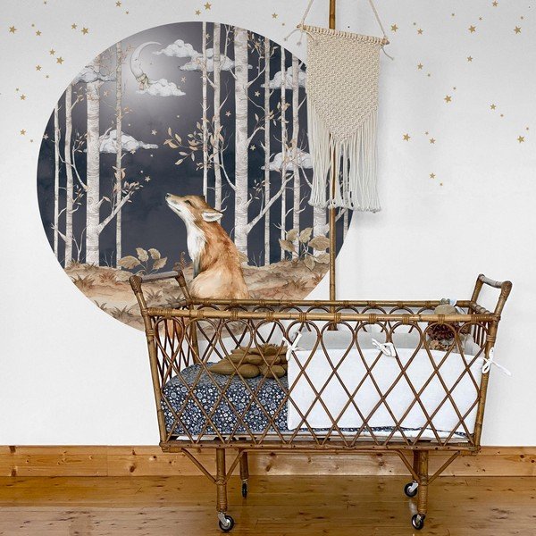 Bērnu sienas uzlīme Dekornik Fox in a Circle, ø 150 cm-image-1