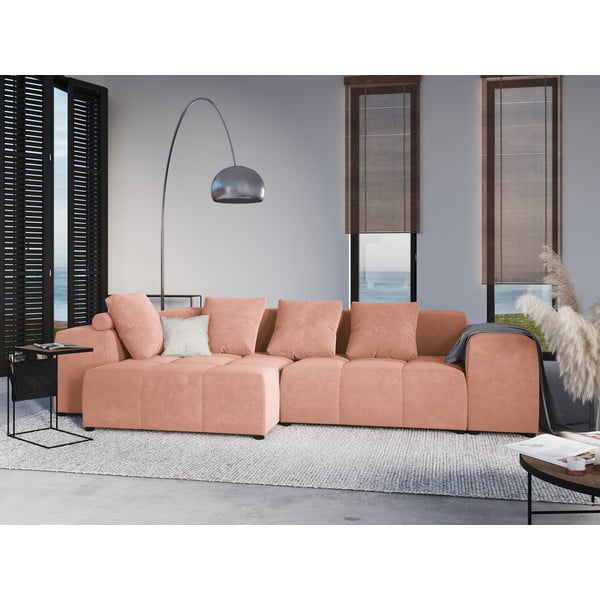 Rozā samta spilvens modulārajam dīvānam Rome Velvet – Cosmopolitan Design -image-4