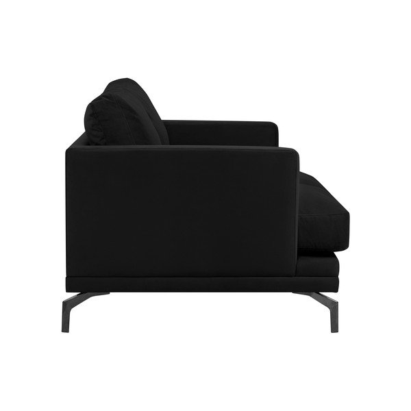 Melns dīvāns ar kāju balstu melnā krāsā Windsor & Co Sofas Jupiter-image-2