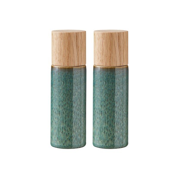 Zaļas keramikas piparu un sāls dzirnaviņas (2 gab.) Gastro Green – Bitz
