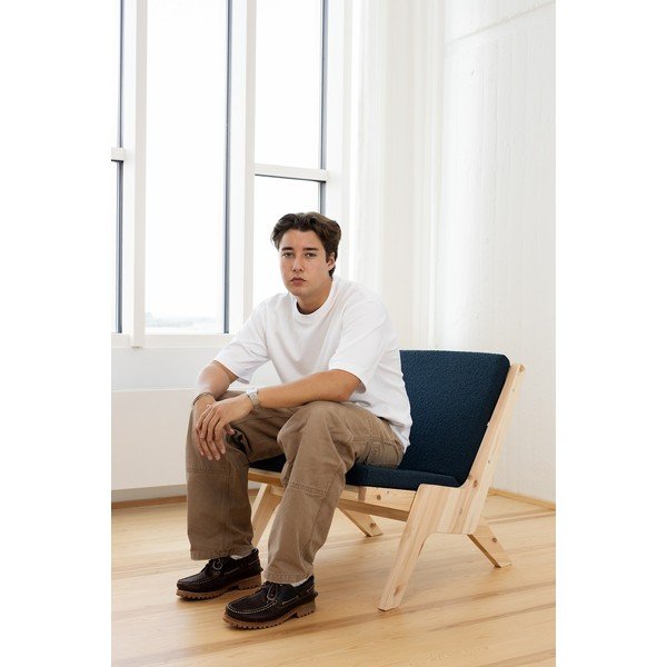 Tumši zils atpūtas krēsls Sway – Karup Design-image-1