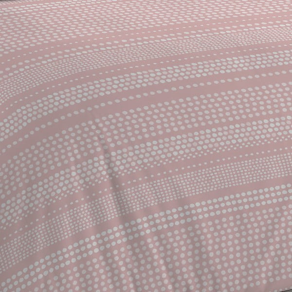 Rozā/pelēka gultas veļa 200x135 cm Banded Spots – Cloudsoft-image-4