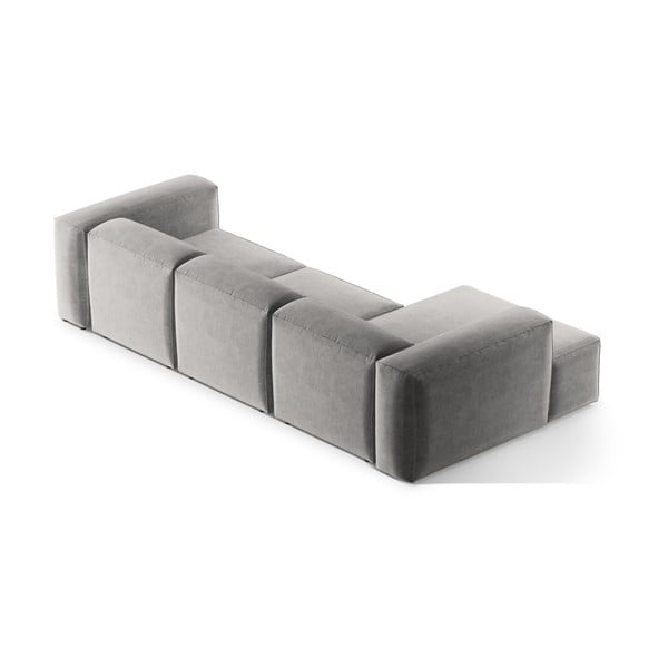 Gaiši pelēks stūra dīvāns (ar kreiso stūri/ar zvilni) Bergamo – Cosmopolitan Design-image-4