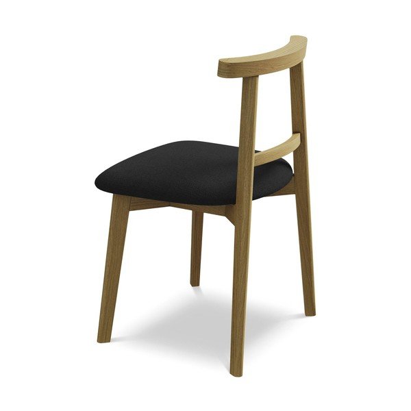 Melns masīvkoka pusdienu krēsls Ohelo – Makamii-image-3