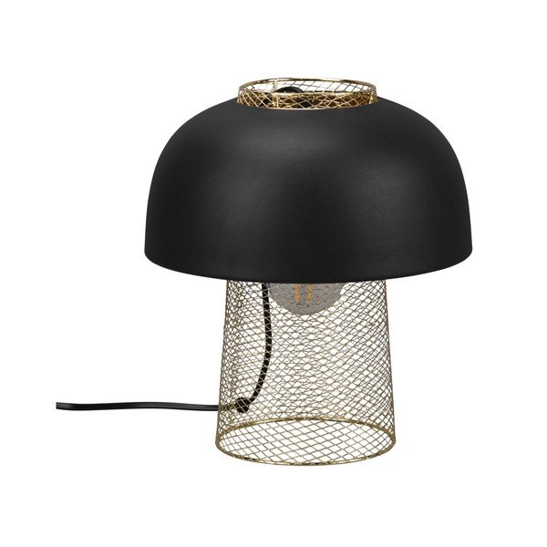Matēti melna metāla galda lampa (augstums 28 cm) Punch – Reality
