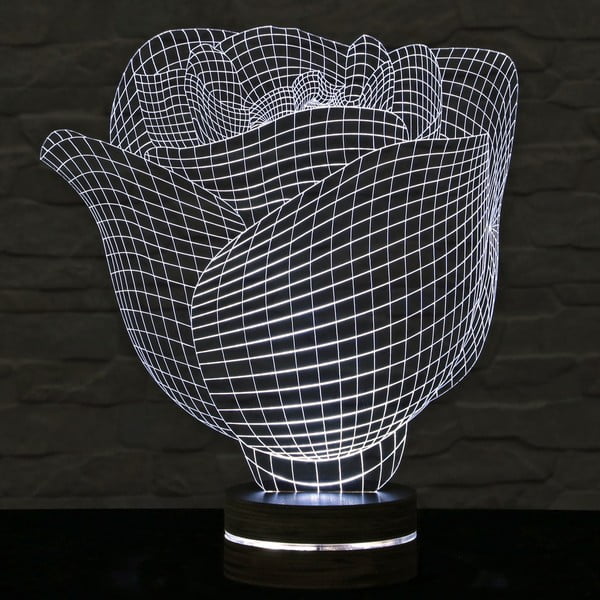 3D galda lampa Rose