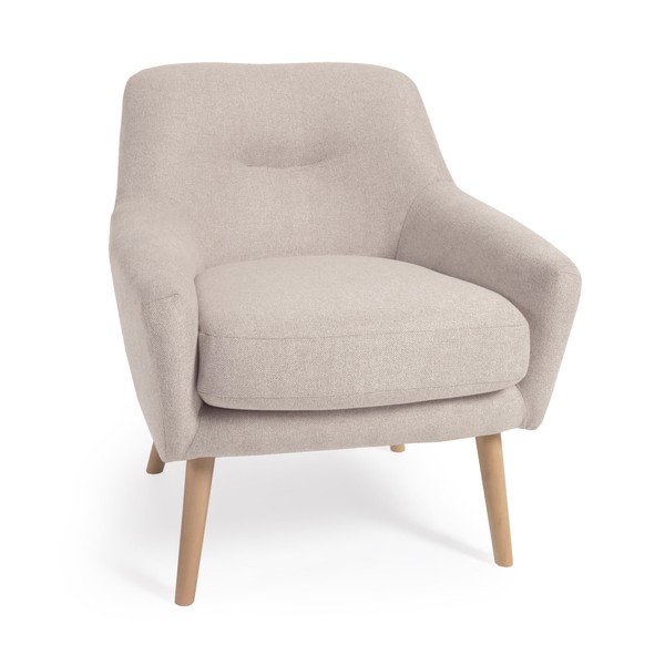 Bēšs atpūtas krēsls Candela – Kave Home-image-2