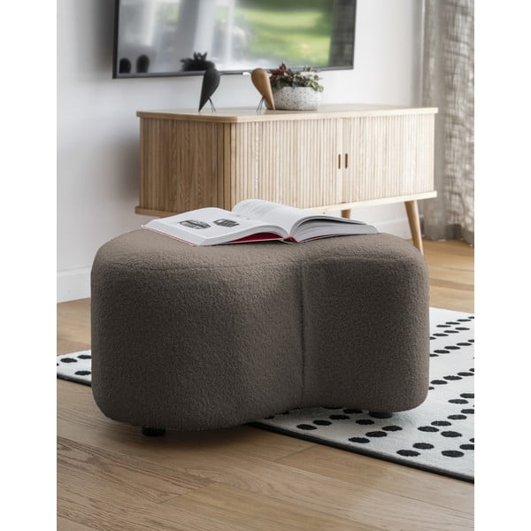 Brūns pufs no buklē auduma Miuf – Miuform-image-1