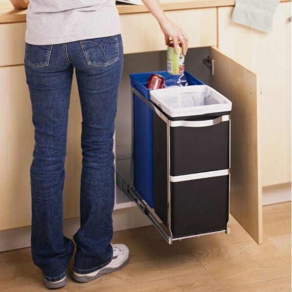 Plastmasas atkritumu tvertne 35 l Dual – simplehuman-image-1