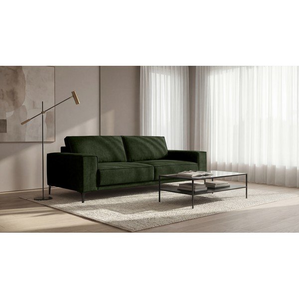 Zaļš dīvāns no šenila auduma 224 cm Copenhagen – Scandic-image-1