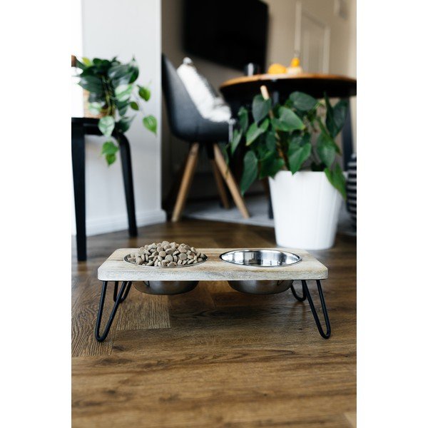 Koka bļodiņu komplekts ar pamatni suņiem Dog Fantasy – Plaček Pet Products-image-1