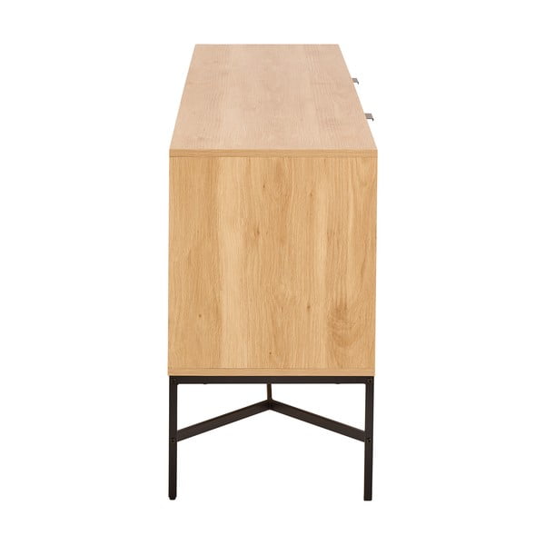 Dabīga toņa kumode ar ozolkoka imitāciju 180x70x40 cm Jaipur – Actona-image-3