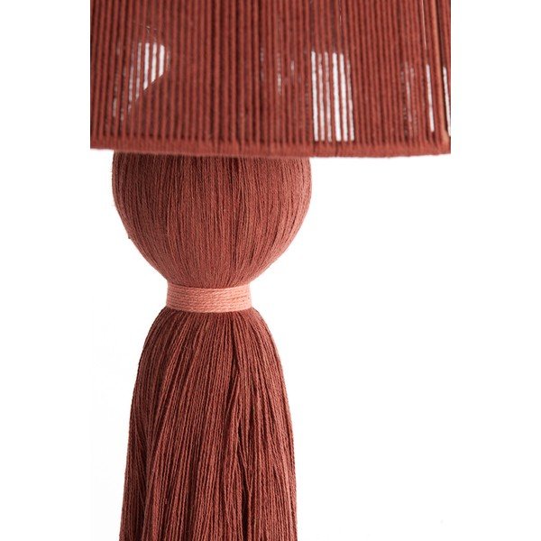 Ķieģeļu sarkana galda lampa ar auduma abažūru (augstums 58 cm) Espino – Light & Living-image-3