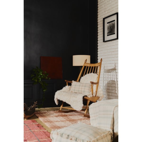 Krēmkrāsas/salvijas zaļš kokvilnas bērnu gultas pārklājs 140x200 cm Tartan Blue Sage – Lorena Canals-image-3