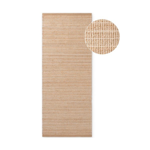 Dabīga toņa divpusējs/ar rokām darināts celiņa paklājs no džutas maisījuma 80x200 cm Birka – Villeroy&Boch