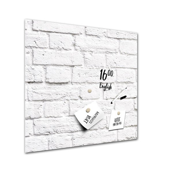 Magnētiskā tāfele Styler White Bricks, 30 x 30 cm-image-1