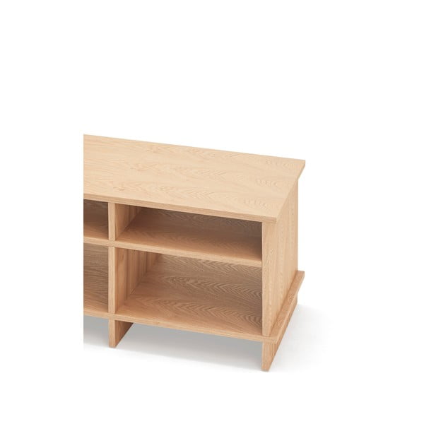 Dabīga toņa TV galdiņš ar ozolkoka imitāciju 180x50x40 cm Inari – Teulat-image-4