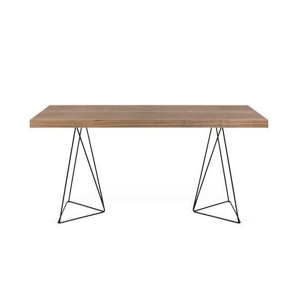 Brūns galds ar melnām kājām TemaHome Multi, 180 x 77 cm-image-4