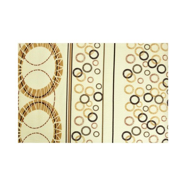Dzeltena krepa gultas veļa vienvietīgai gultai 140x200 cm Circle -image-1