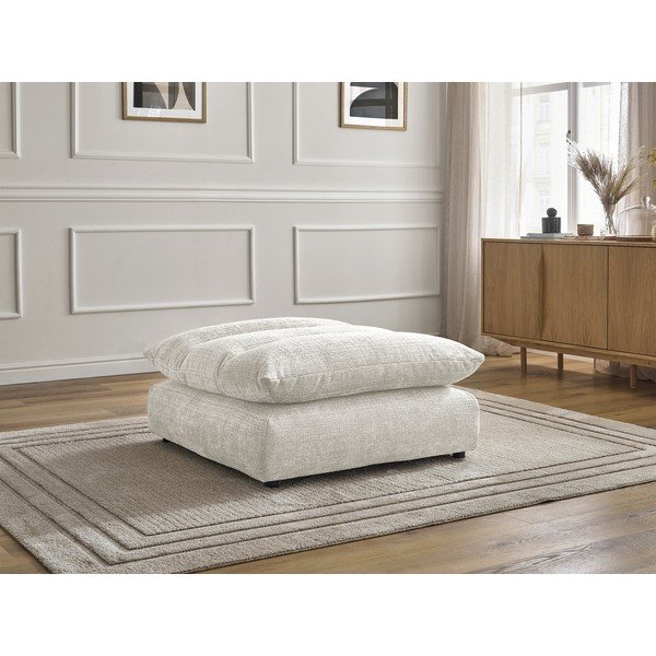 Balts kāju soliņš no šenila auduma Neil – Bobochic Paris-image-1