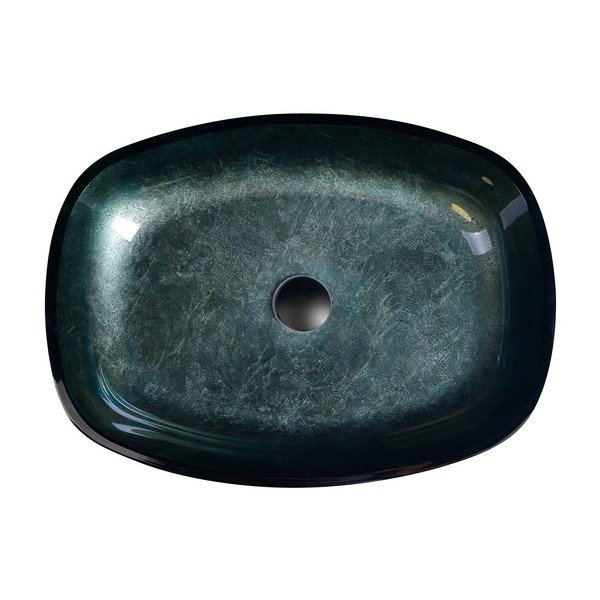 Zaļganzila stikla izlietne 54x39,5 cm Kvaore – Sapho-image-3