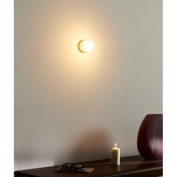 Balta/zelta krāsas metāla sienas lampa ø 8 cm Brisia – Kave Home-image-3