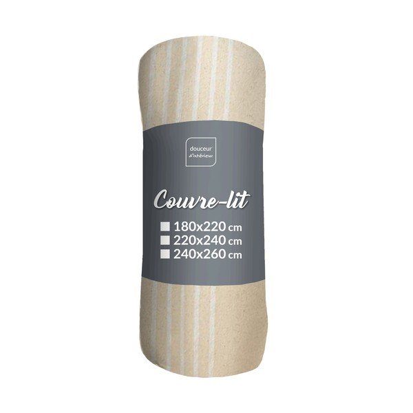 Bēšs gultas pārklājs 220x240 cm Adele – douceur d'intérieur