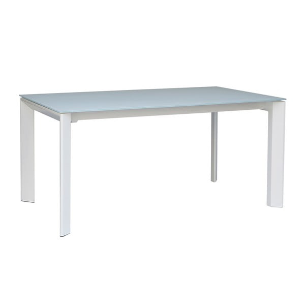 Balts izvelkamais pusdienu galds sømcasa Tamara, 160 x 90 cm