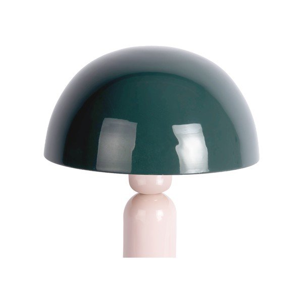 Tumši zaļa/gaiši rozā metāla galda lampa (augstums 30 cm) Firenze round – Leitmotiv-image-1