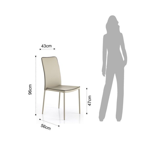 Bēši pusdienu krēsli (2 gab.) Kable – Tomasucci-image-2