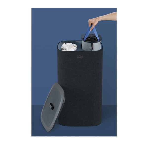 Antracīta pelēks tekstila veļas grozs 2x30 l Tota – Joseph Joseph-image-3