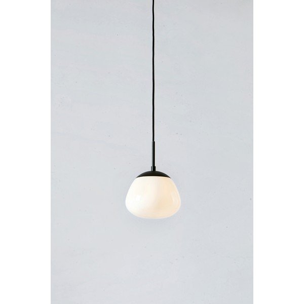 Melna/balta piekaramā lampa ar stikla abažūru ø 18 cm Rise – Markslöjd-image-1