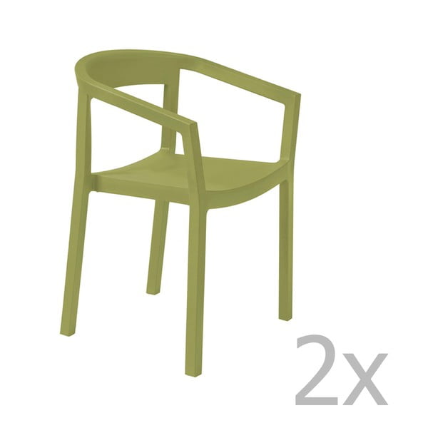 2 zaļo dārza krēslu komplekts Resol Peach