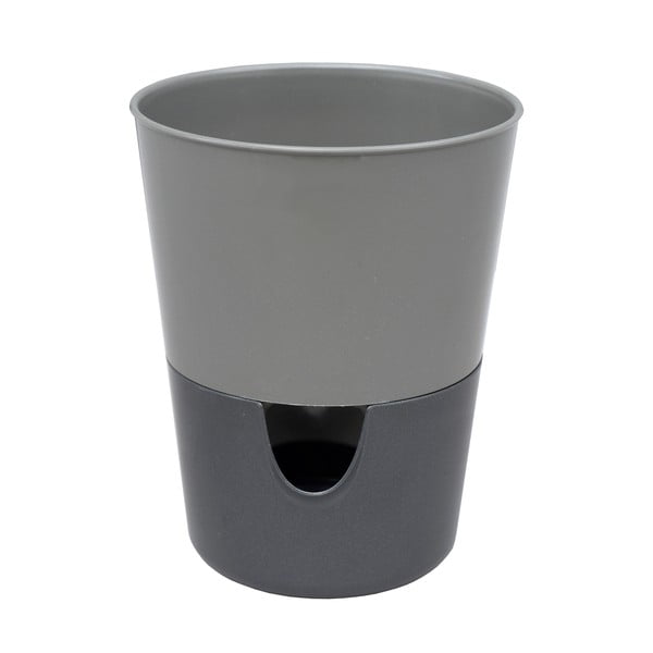 Pelēks pašlaistošs puķu pods Plastia Rosmarin-image-2