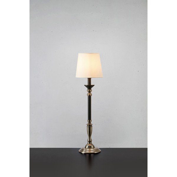 Melna/pelēka galda lampa ar auduma abažūru (augstums 73 cm) Gent – Markslöjd-image-1