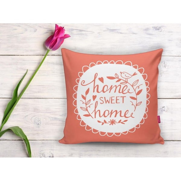 Oranža spilvendrāna Minimalist Cushion Covers Home Sweet Home, 45 x 45 cm