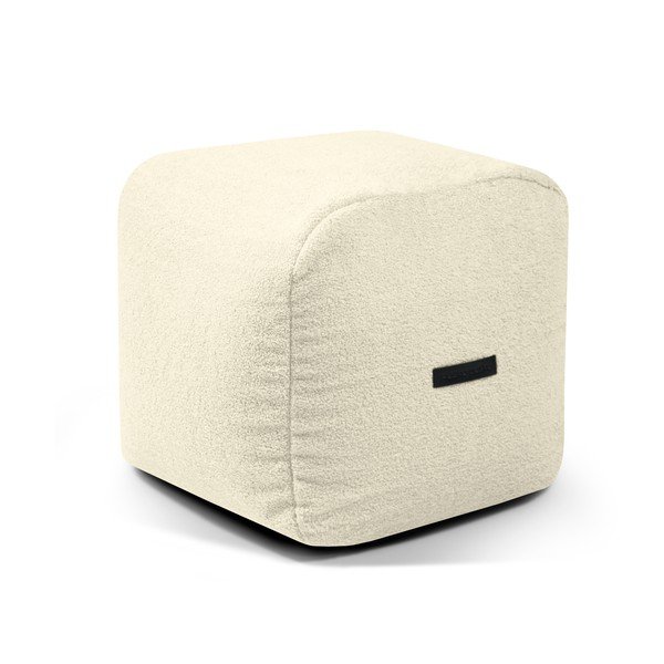 Krēmkrāsas sēžammaiss no buklē auduma Plus 50 Lounge – SLOWDOWN