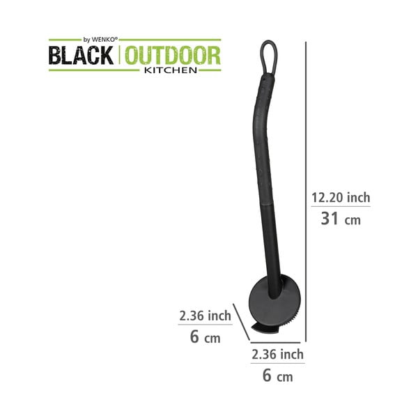 Melna trauku mazgāšanas birste Wenko Black Outdoor Kitchen Cuvo-image-4
