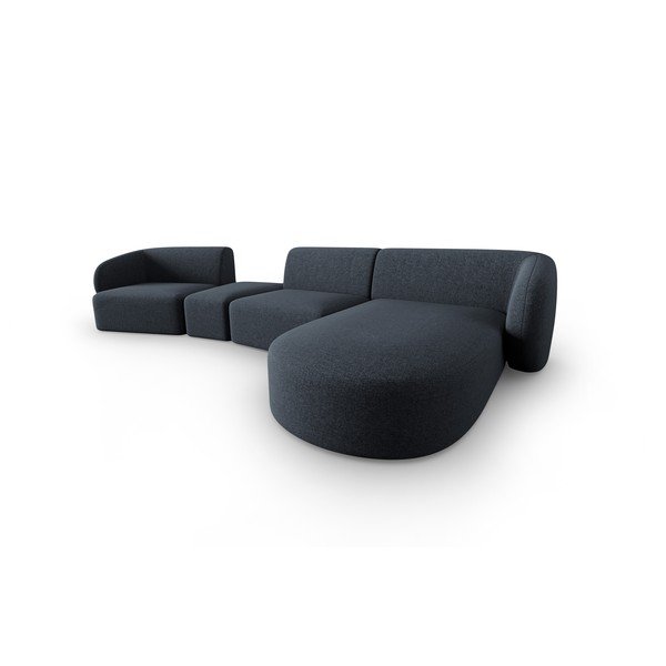 Tumši zils stūra dīvāns (ar labo stūri) Shane – Micadoni Home-image-1