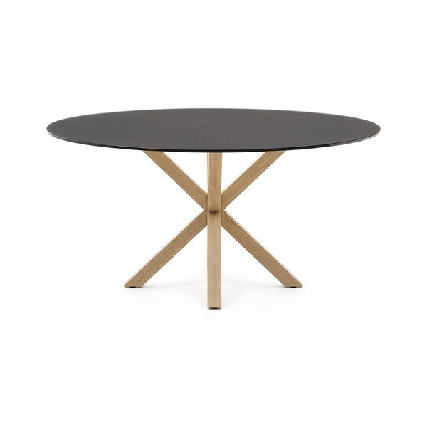 Apaļš ēdamgalds ar stikla galda virsmu ø 150 cm Argo – Kave Home-image-2