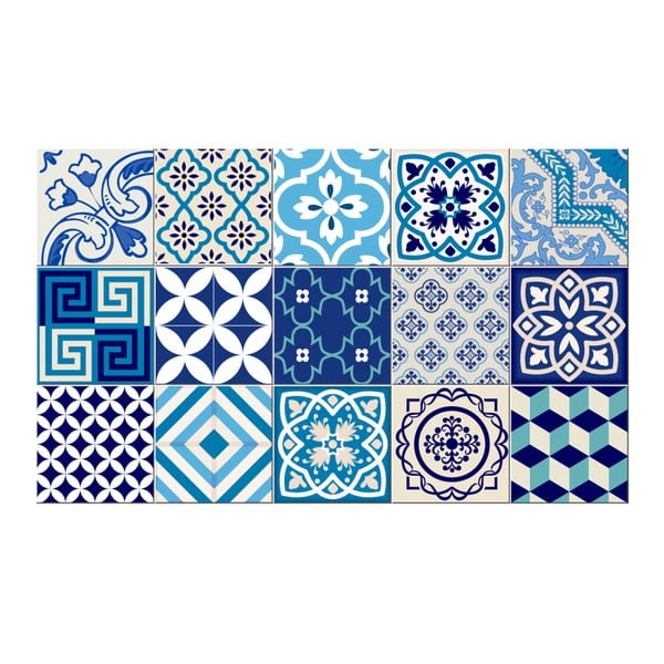 15 dekoratīvo sienas uzlīmju komplekts Ambiance Seaside, 20 x 20 cm-image-2