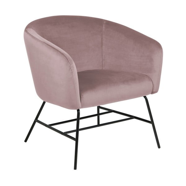 Pūdera rozā samta krēsls Actona Ramsey