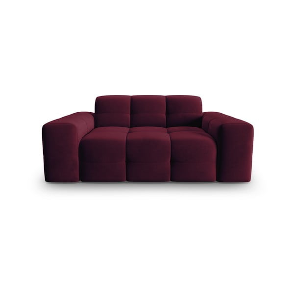 Bordo sarkans samta dīvāns 156 cm Kendal – Micadoni Home