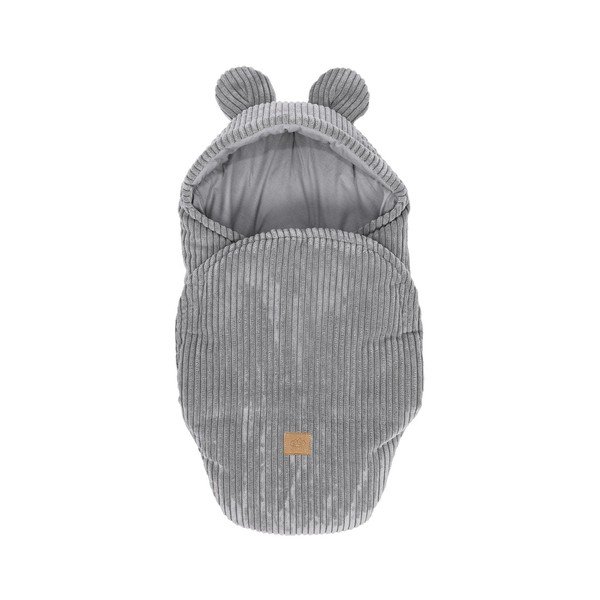 Pelēka velveta bērnu ietinamā sedziņa 45x80 cm – Meowbaby