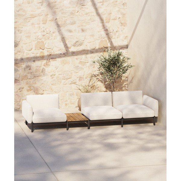 Bēšs polsterēts dārza dīvāns Sorells – Kave Home-image-1