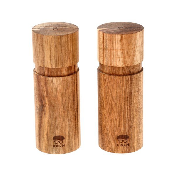 Dabīga toņa koka piparu un sāls dzirnaviņas (2 gab.) – Holm